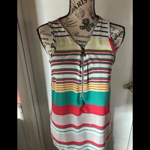 Sleeveless striped top